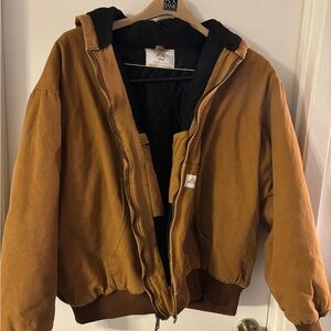 Men's Brown Hooded Jacket